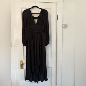 Anthropologie Gwendolyn Black Long Sleeve Dress